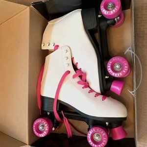 Skate Gear Roller Skates Size 9 White/Pink